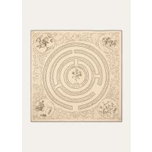 Loro Piana - Loro Piana Maestri Del Lino Foulard 90 Silk Twill, Woman, Cream/Coffee Brown, Size: NR