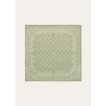 Loro Piana - Loro Piana Fiore Di Lino Bandana Foulard 60 Wool, Frau, Mint Green/White, Größe: NR