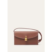 Loro Piana - Extra Pochette Rounded Leather, Woman, Caramel Sugar/Sun Gold, Size: NR