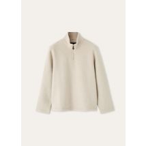 Loro Piana - Val Di Fassa Half Neck Sweatshirt Norce Fleece, Man, Creamy Sand, Size: XL
