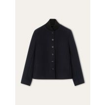Loro Piana - Azelia Sb Jacket Melton Cash, Woman, Navy Blue, Size: 44