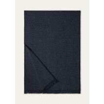 Loro Piana - Medlands Scarf Baby Cash, Man, Navy/Nighlty Blue/Grey Melange, Size: NR