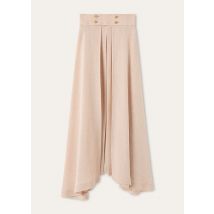 Loro Piana - Petra Skirt Summer Linen Crepe Natte', Woman, Pink Feather, Size: 36