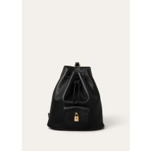 Loro Piana - Extra Drawstring Backpack L27 Soft Zibeline, Woman, Black/Sun Gold, Size: NR