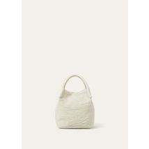 Loro Piana - Bale Small Snow Flake Jacquard/rounded Lth, Woman, Cornsilk/Whisper White/Sun Gold, Size: NR