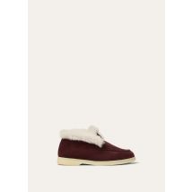 Loro Piana - Kid Open Walk Suede Shearling, Oxblood, Size: 30