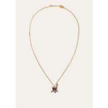 Loro Piana - Vicuna Necklace With Enamel, Woman, Sun Gold/Oxblood/Burnt Tan, Size: NR