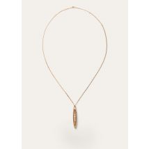 Loro Piana - Shuttle Necklace With Enamel, Woman, Sun Gold/Whisper White, Size: NR