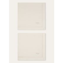 Loro Piana - Set Of 2 Napkins Punti A Maglia Linen, Shaded White, Größe: NR