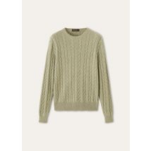 Loro Piana - Cedar Crewneck Sweater Cash Gg 8, Herren, Seafom Green Melange, Größe: 56