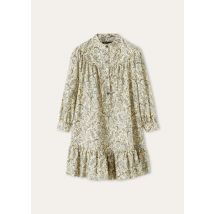 Loro Piana - Tiffany Dress Mini Jasmine Bloom, Ivory/Turquoise, Size: 8