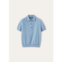 Loro Piana - Classic Baby Cash Ss Polo Baby Cash Gg 12, Woman, Airy Sky Melange, Size: 36