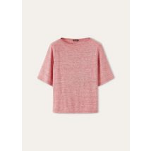 Loro Piana - Gargano Mara T-shirt Dublon, Woman, Berry Fusion Melange, Size: 36