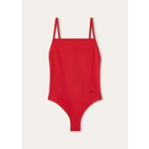 Loro Piana - One Piece Squared Marine Jersey, Woman, Buoy Red, Size: 46
