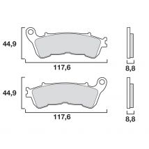 REBAJAS Pastillas de freno Brembo Delanteras/traseras de metal sinterizado (Especial ABS según modelo)
