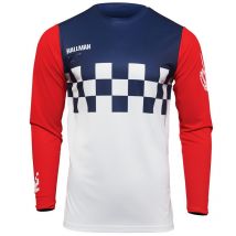 REBAJAS Camiseta de motocross Thor HALLMAN DIFFER CHEQ BLANCO ROJO BLUE 2023