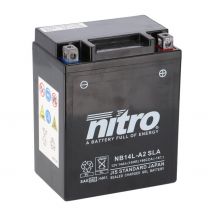 REBAJAS Batería Nitro YB14L-A2 SLA CERRADA TIPO ÁCIDO SIN MANTENIMIENTO/LISTA PARA USAR
