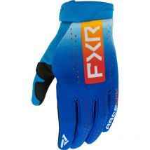 REBAJAS Guantes de motocross FXR REFLEX BLUE/TANGERINE 2022