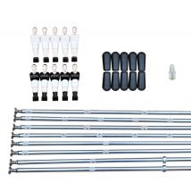 Accessories (extended handles) for Bistrot and Scudetto table football - Black and White