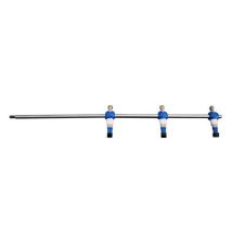 Petiot 3-player cast stainless steel bar with blue stop