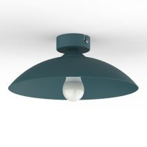 Flash Plafondlamp, 1x E27, Metaal, Mediterraan Blauw, D.30cm