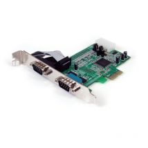 StarTech.com Scheda Seriale PCI Express con 2 Porte - Controller PCIe RS232 16550 UART di Espansione DB9 a Profilo Basso