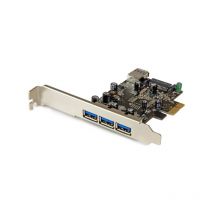 StarTech.com Scheda Espansione PCI Express USB 3.0 SuperSpeed a 4 porte ( 3 esterne, 1 interna )