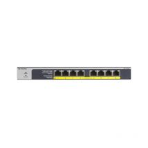 NETGEAR GS108LP Non gestito Gigabit Ethernet (10/100/1000) Supporto Power over (PoE) 1U Nero, Grigio