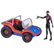 Hasbro Marvel Spider-Man Spider Mobile e Miles Morales, veicolo da 15 cm con action figure, per bambini dai 4 anni in su