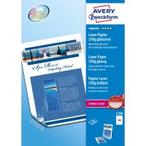 Avery 1298 carta inkjet A4 (210x297 mm) Lucida 200 fogli Bianco