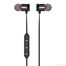 AURICOLARI CUFFIA SOUND STEREO WIRELESS SPORTS CON MICROFONO E CONTROLLI - NERO