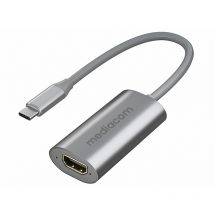 Mediacom MD-C306 hub di interfaccia USB tipo-C Alluminio