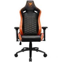 SEDIA GAMING COUGAR 3MOUTNXB OUTRIDER S BLACK/ORANGE REGOLABILE CON BRACCIOLI BASE A 5 RAGGI ECOPELLE PORTATA MAX 120Kg