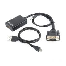 Gembird A-VGA-HDMI-01 cavo e adattatore video 0.15 m HDMI tipo A (Standard) VGA (D-Sub) Nero