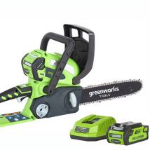 Greenworks 40v 30cm (12") Chainsaw with 2Ah Battery and Charger