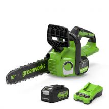 Cordless Brushless Chainsaw with 2Ah Battery & Charger