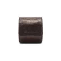 Santoni Petit Étui À Montres En Cuir Estampé Marron Brun Foncé, Taille: Unique