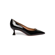 Santoni Escarpin À Talon Mi-haut En Cuir Verni Noir Pour Femme, Taglia: 37.5