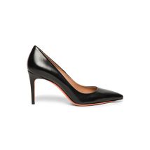 Santoni Escarpin À Talon Haut En Cuir Noir Pour Femme, Taille: 37.5
