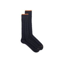 Santoni Blue Cashmere Crew Socks
