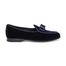 Santoni Men's Blue Velvet Andrea Loafer, Size: 11