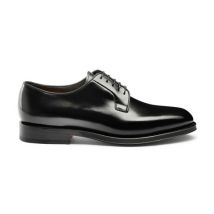 Santoni Derby En Cuir Patiné Noir Pour Homme, Taille: 43.5