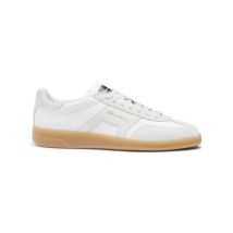Santoni Women's White Tumbled Leather Dbs Oly Sneaker, Size: 9