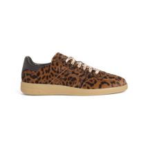 Santoni Women's Animal-print Cavallino Dbs Oly Sneaker Brown, Size: 3