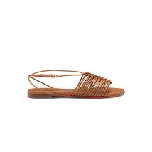 Santoni Sandale En Cuir Marron Clair Pour Femme, Taille: 36
