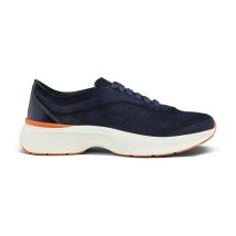 Santoni Sneaker Bounce En Daim Et Cuir Bleu Pour Homme, Taille: 45