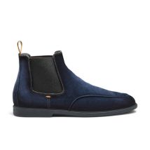 Santoni Bottine Chelsea En Daim Bleu Pour Homme, Taille: 45