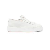 Santoni Sneaker En Cuir Foulonné Blanc Pour Femme, Taille: 41.5