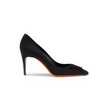 Escarpin À Talon Haut Santoni Sibille En Daim Noir Pour Femme, Taille: 38.5