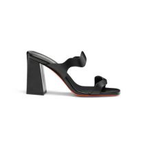 Santoni Sandale À Talon Haut En Cuir Noir Pour Femme, Taille: 38